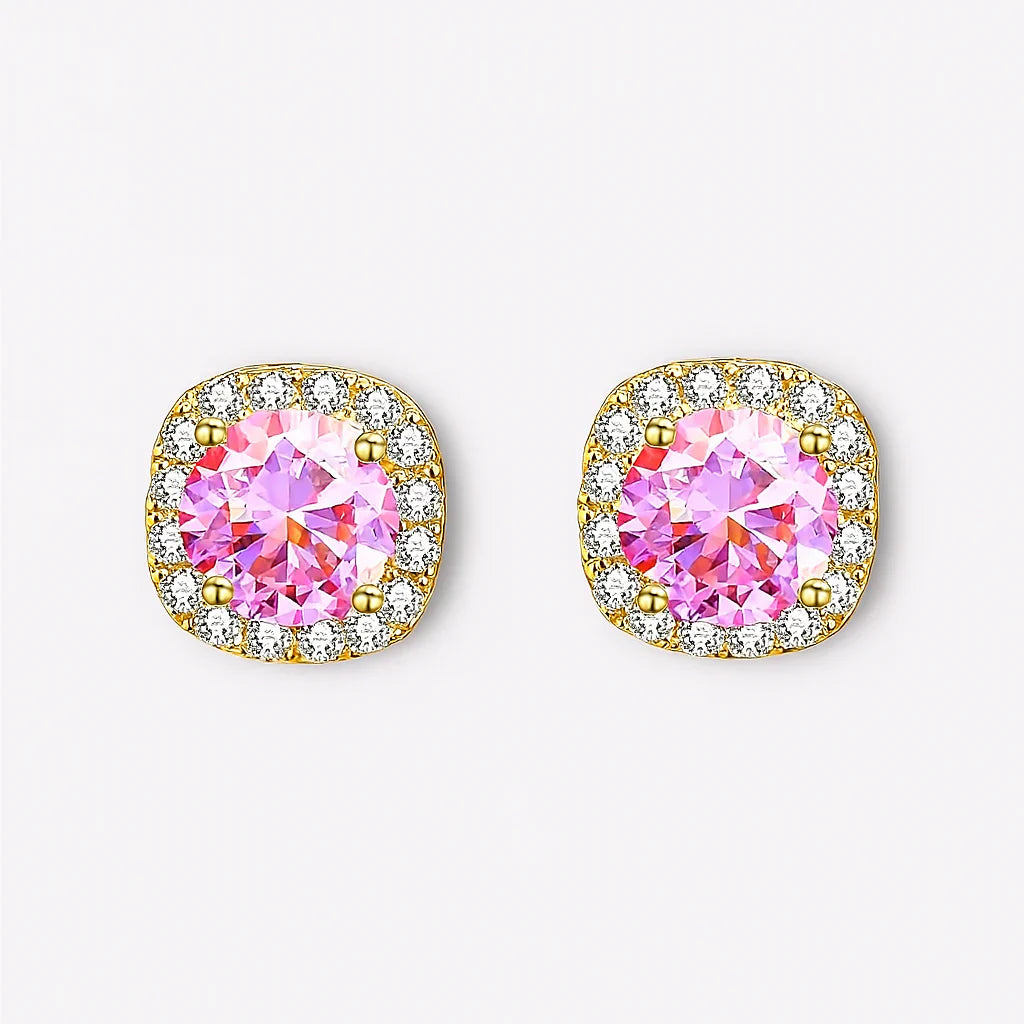 RESELL PLANET • Square Moissonite Halo Earrings💎