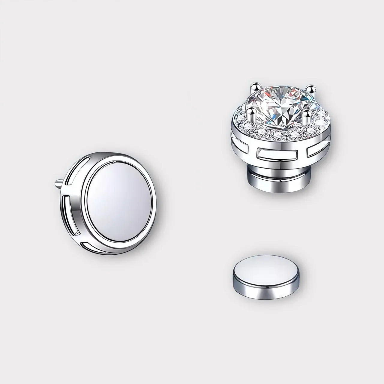 RESELL PLANET • Moissonite Magnetic Halo Earrings💎